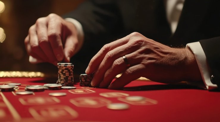 Live dealer Blackjack table on jimat toto with multiple camera angles